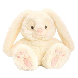 Foto van Keel toys pluche konijn/haas knuffeldier - creme wit - zittend - 22 cm - knuffeldier