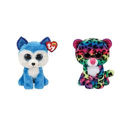 Foto van Ty - knuffel - beanie boo's - prince husky & dotty leopard