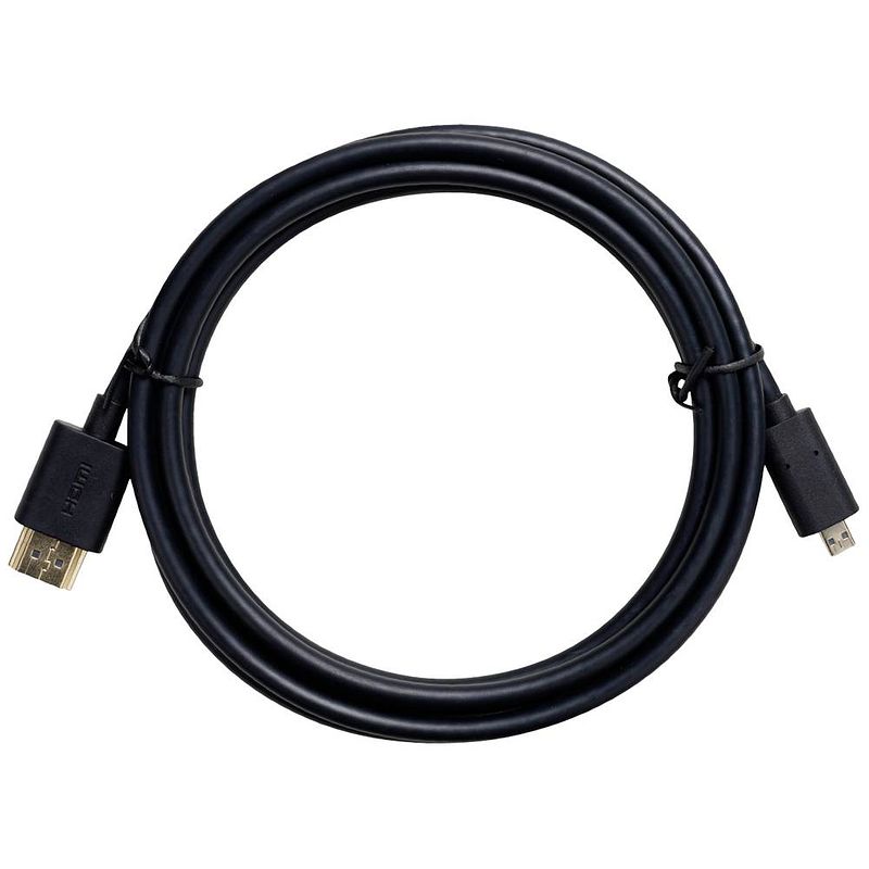 Foto van Obsbot 230373 hdmi-kabel hdmi aansluitkabel hdmi-micro-d stekker, hdmi-a stekker 1.50 m zwart