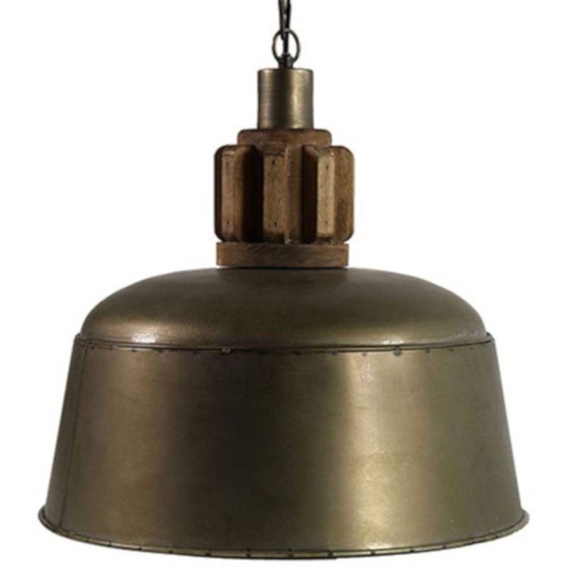 Foto van Non-branded hanglamp mauk 38 x 38 cm e27 rvs 40w goud