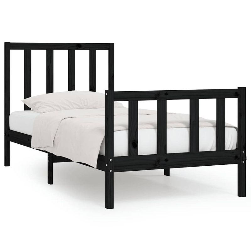 Foto van The living store bedframe - houten bedframe - 205.5 x 96 x 100 cm - massief grenenhout