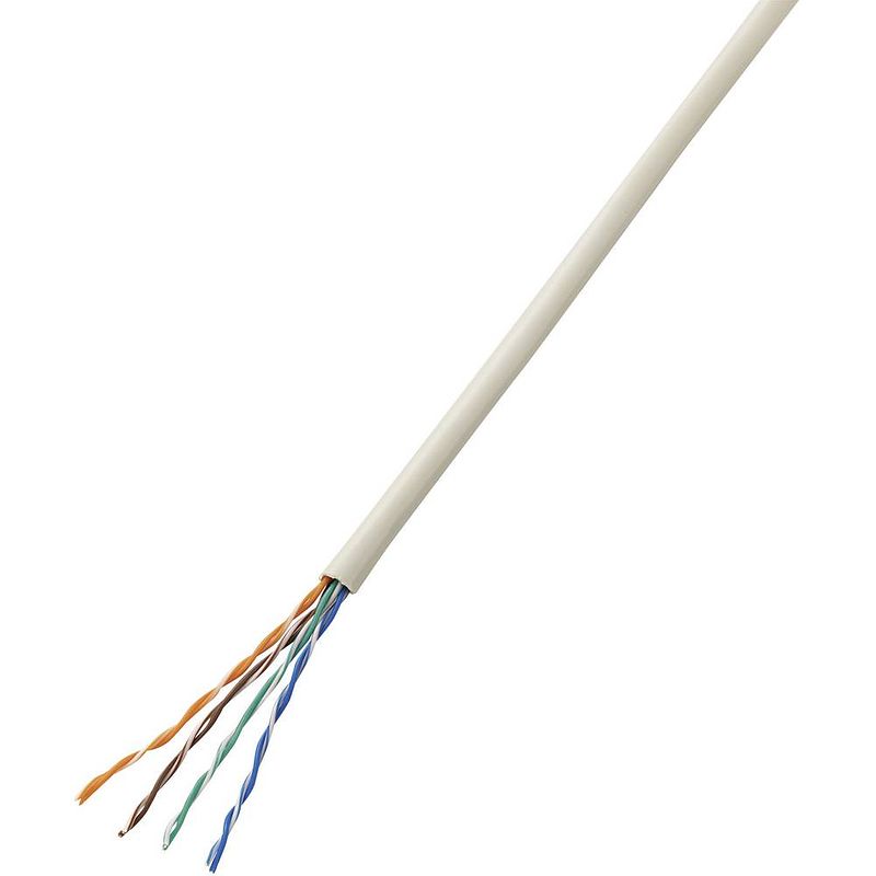 Foto van Tru components tc-7572796 telefoonkabel j-y(st)y 2 x 2 x 0.60 mm grijs 25 m