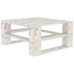 Foto van Vidaxl tuintafel pallet hout wit