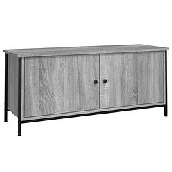 Foto van The living store tv-meubel - grijs sonoma eiken - 102 x 35 x 45 cm - duurzaam materiaal