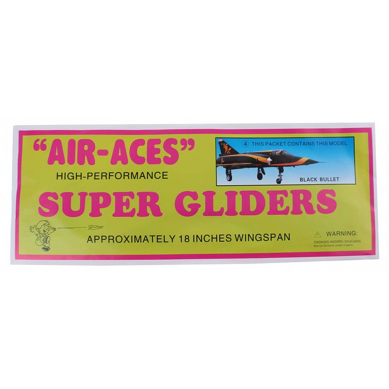 Foto van Jonotoys vliegtuig foam air-aces super blackbullet 45 cm zwart