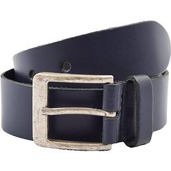 Foto van Kinderriem - riemen - navy blauw - 4 cm - unisex - 100% leren - leder - riem maat 75