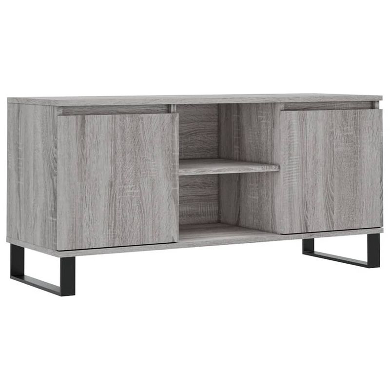 Foto van Vidaxl tv-meubel 104x35x50 cm bewerkt hout grijs sonoma eikenkleurig