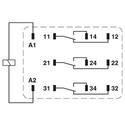Foto van Phoenix contact rel-pr3- 24ac/3x21 industrieel relais 1 stuk(s)