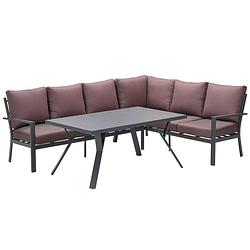 Foto van Gi sergio lounge dining set 3-delig - rechts - black/copper