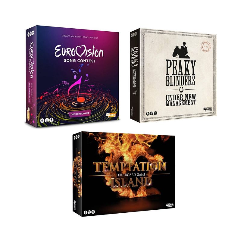 Foto van Spellenset - 3 stuks - eurovisie songfestival spel & peaky blinders & temptation island