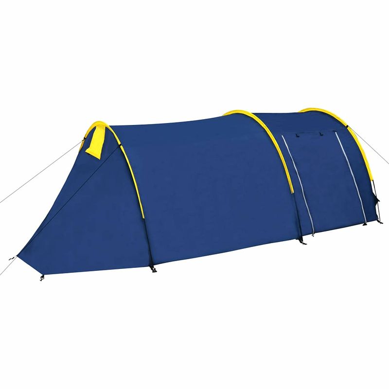 Foto van Tent voor 4 personen marineblauw / geel