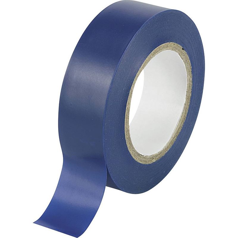 Foto van Tru components sw10-159 1563947 isolatietape blauw (l x b) 10 m x 19 mm 1 stuk(s)