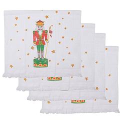 Foto van Haes deco - gastendoek / handdoek - 40x66 cm - 100% katoen - happy little christmas