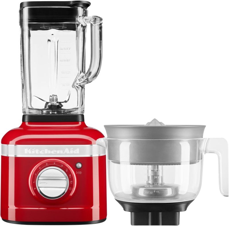 Foto van Kitchenaid artisan k400 5ksb4026eer keizerrood + citruspers opzetstuk