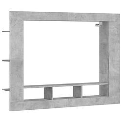 Foto van The living store tv-meubel betongrijs 152x22x113cm - praktisch en trendy design