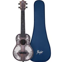 Foto van Flight travel series tuc mandala wood concert ukelele met gigbag