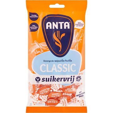 Foto van Anta flu verzorgende keelpastilles classic suikervrij 120g bij jumbo