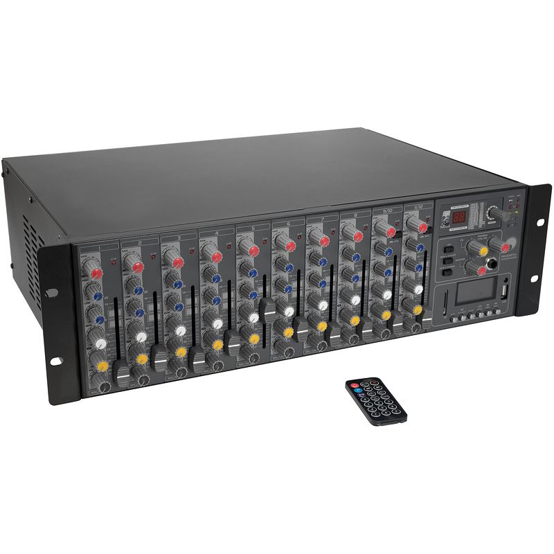 Foto van Omnitronic rm-1422fxa usb rack power mixer met bluetooth en mp3-speler