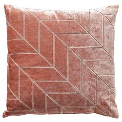 Foto van Dutch decor elisa - sierkussen velvet muted clay 45x45 cm - roze - roze