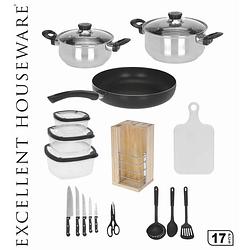 Foto van Excellent houseware 17-delige keuken starter set