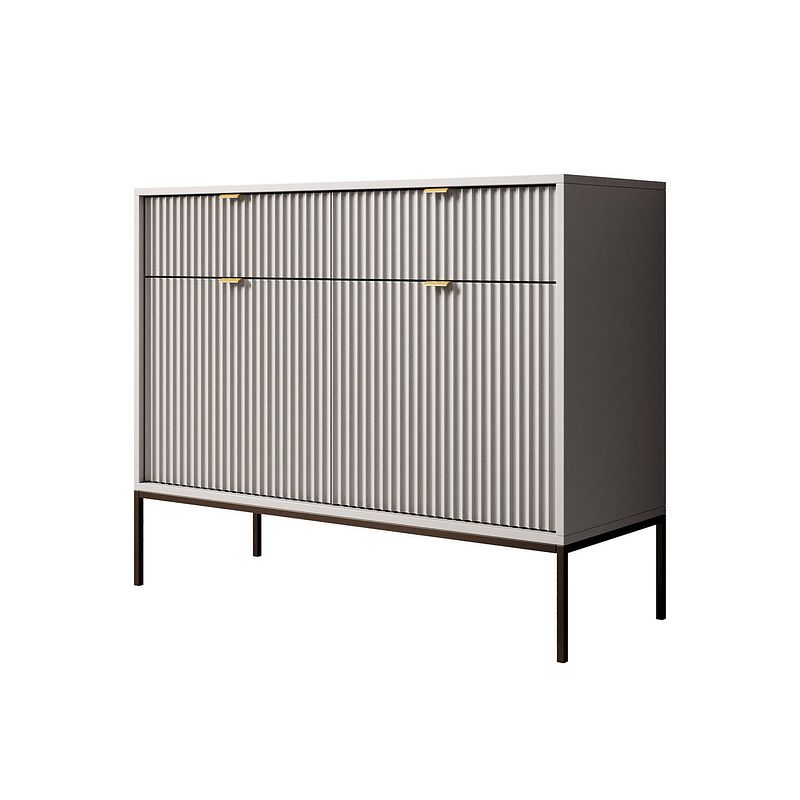 Foto van Meubella dressoir navil - grijs - 104 cm