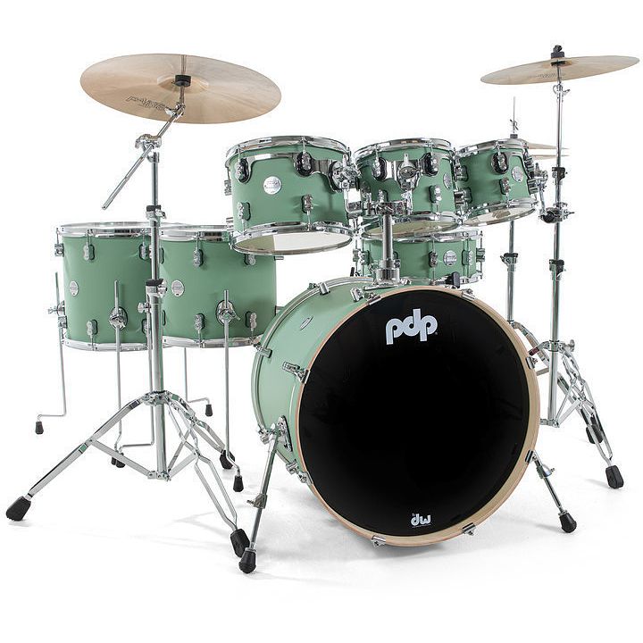 Foto van Pdp drums pd807482 concept maple satin seafoam 7d. drumstel