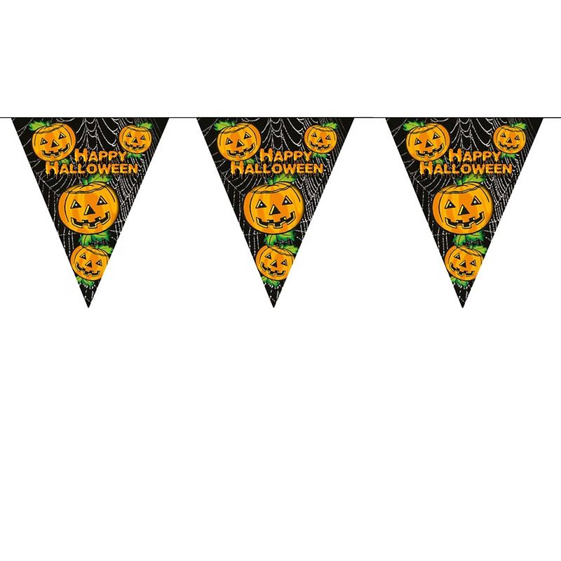Foto van Halloween - 3x pompoenen vlaggenlijnen - vlaggenlijnen