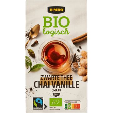 Foto van Jumbo biologisch zwarte thee chai vanille smaak 20 stuks