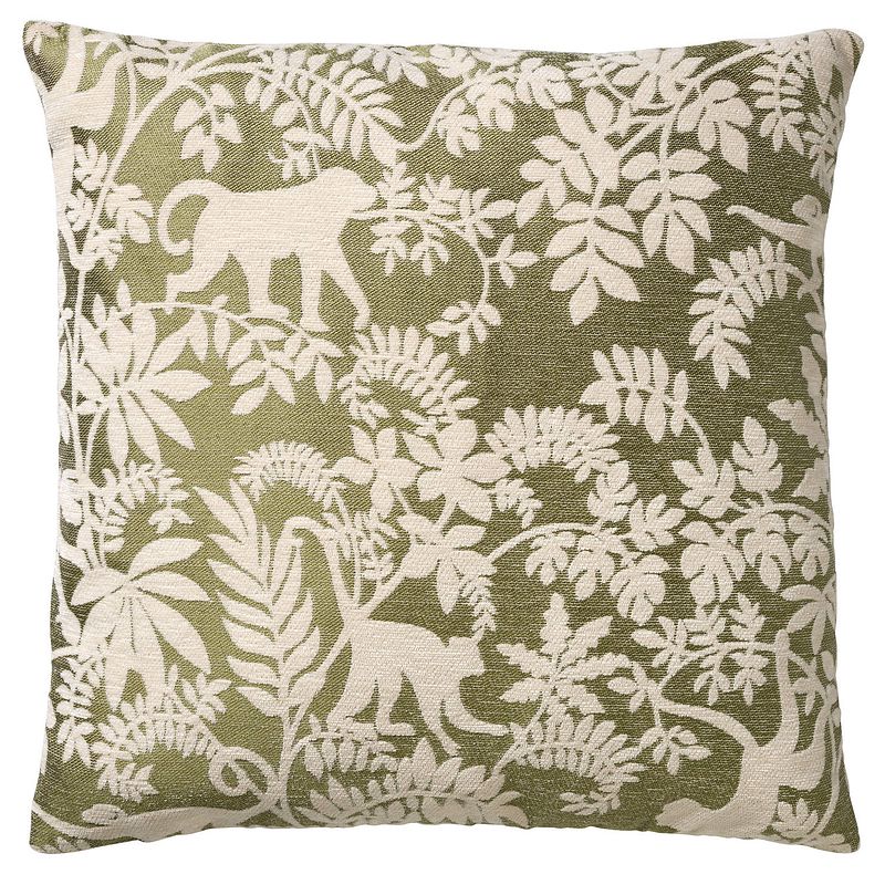 Foto van Dutch decor abu - kussenhoes met dierenprint calliste green 45x45 cm - groen - groen