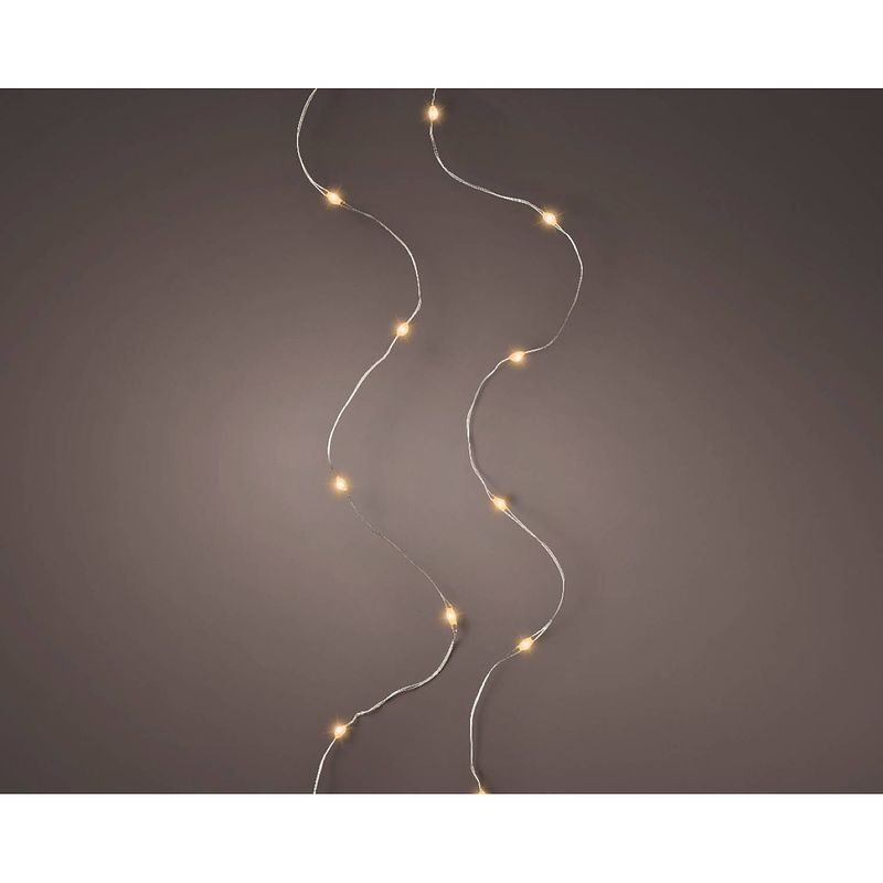 Foto van Micro led string bo l95 cm zilver/klassiek warm kerstverlichting