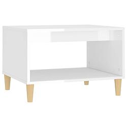 Foto van The living store salontafel modern - 60 x 50 x 40 cm - hoogglans wit