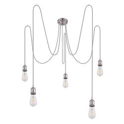 Foto van Industriële hanglamp oliver - l:200cm - e27 - staal - zwart