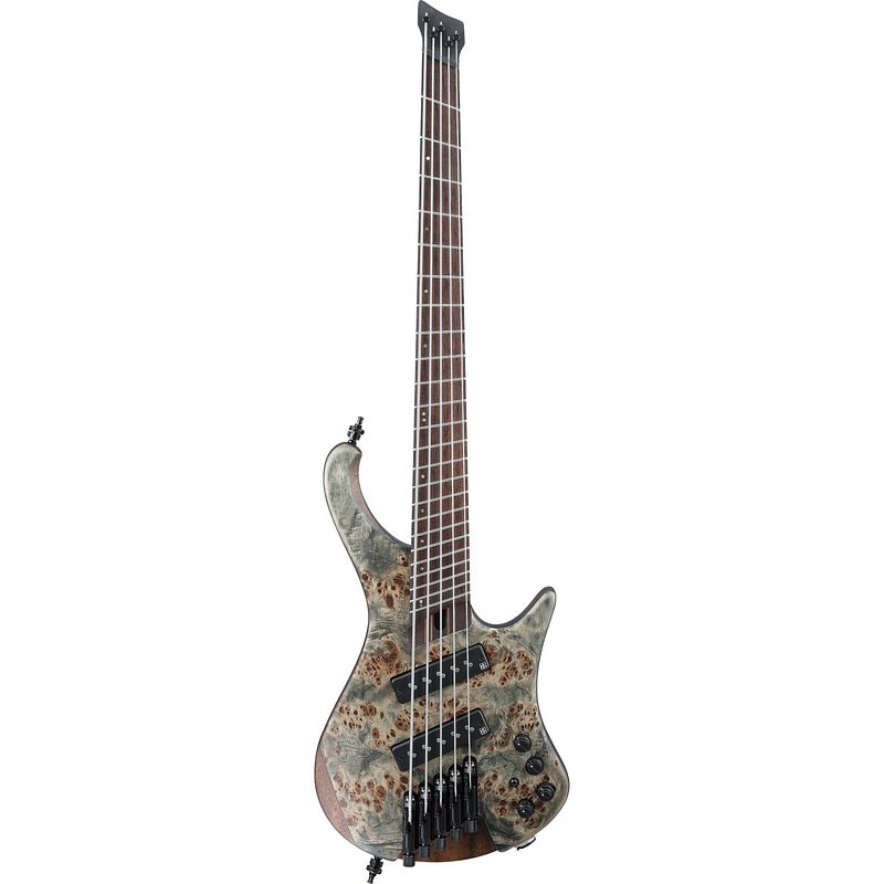 Foto van Ibanez ehb1505ms bass workshop black ice flat 5-snarige headless elektrische basgitaar met gigbag