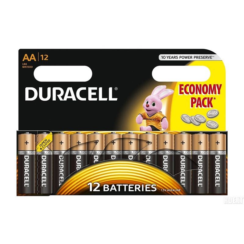 Foto van 24x duracell aa batterijen alkaline - voordeelpak