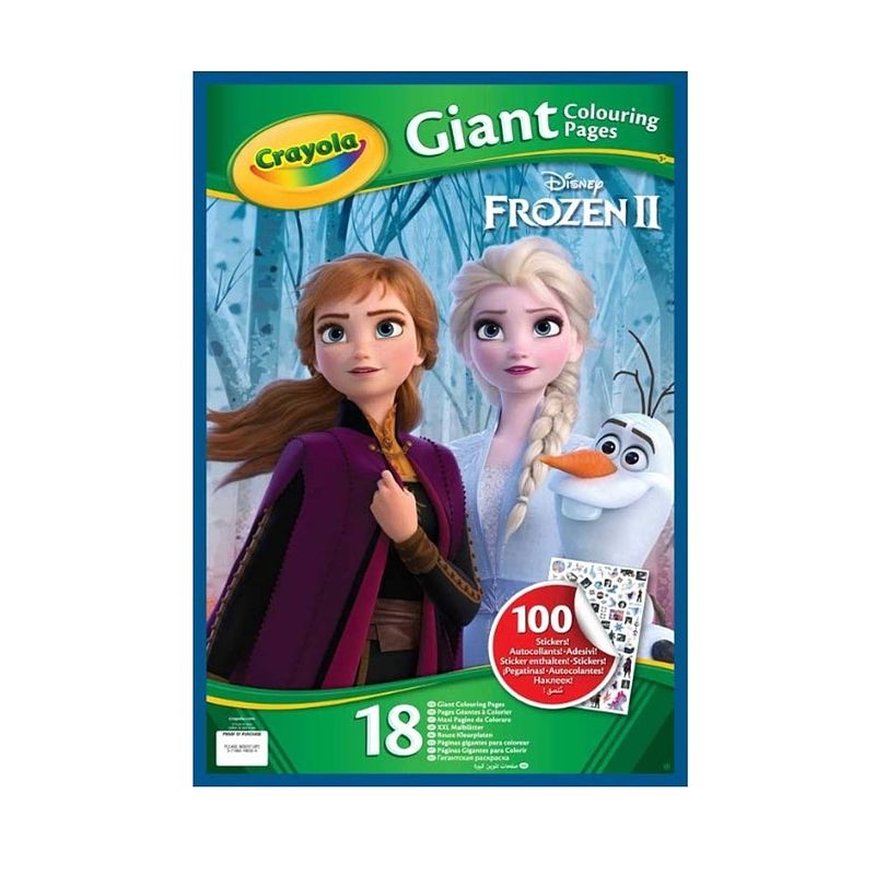 Foto van Crayola disney frozen giant colouring pages - 18 reuze kleurplaten incl. 100 stickers