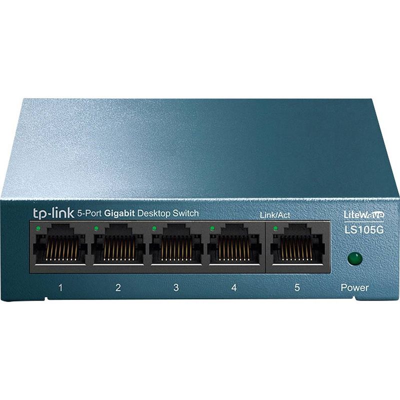 Foto van Tp-link netwerk switch 5 poorten ls105g (blauw)