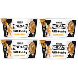 Foto van Lindahls pro+pudding karamelsmaak 4 x 150g bij jumbo