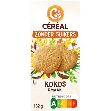 Foto van Cereal zonder suikers koekjes kokos smaak 3 x 4 stuks 132g bij jumbo