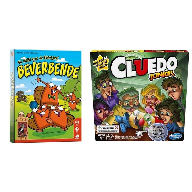 Foto van Spellenbundel - 2 stuks - beverbende & cluedo junior