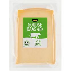 Foto van Jumbo goudse kaas 48+ jong stuk 450g