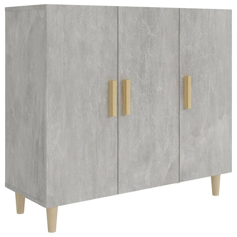 Foto van Vidaxl dressoir 90x34x80 cm bewerkt hout betongrijs