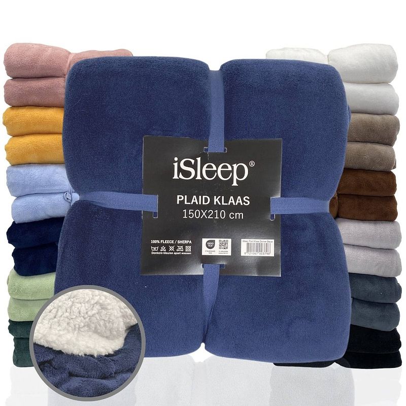 Foto van Isleep plaid klaas - donker blauw