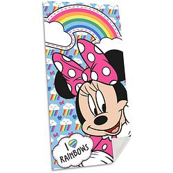 Foto van Disney minnie mouse strand/badlaken - 70 x 140 cm - katoen - voor kinderen - strandlakens