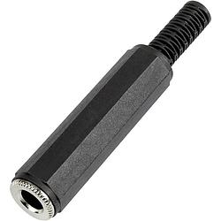 Foto van Tru components 595224 jackplug 6.35 mm bus, recht aantal polen: 3 stereo zwart 1 stuk(s)