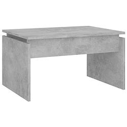 Foto van The living store salontafel betongrijs 68 x 50 x 38 cm - spaanplaat