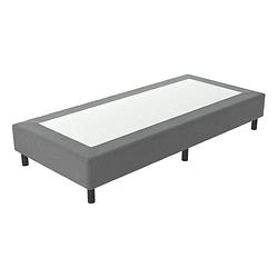 Foto van Verende hotelboxspring zonder matras - antraciet 80x200 cm - bonellvering - inclusief topper - dekbed-discounter.nl