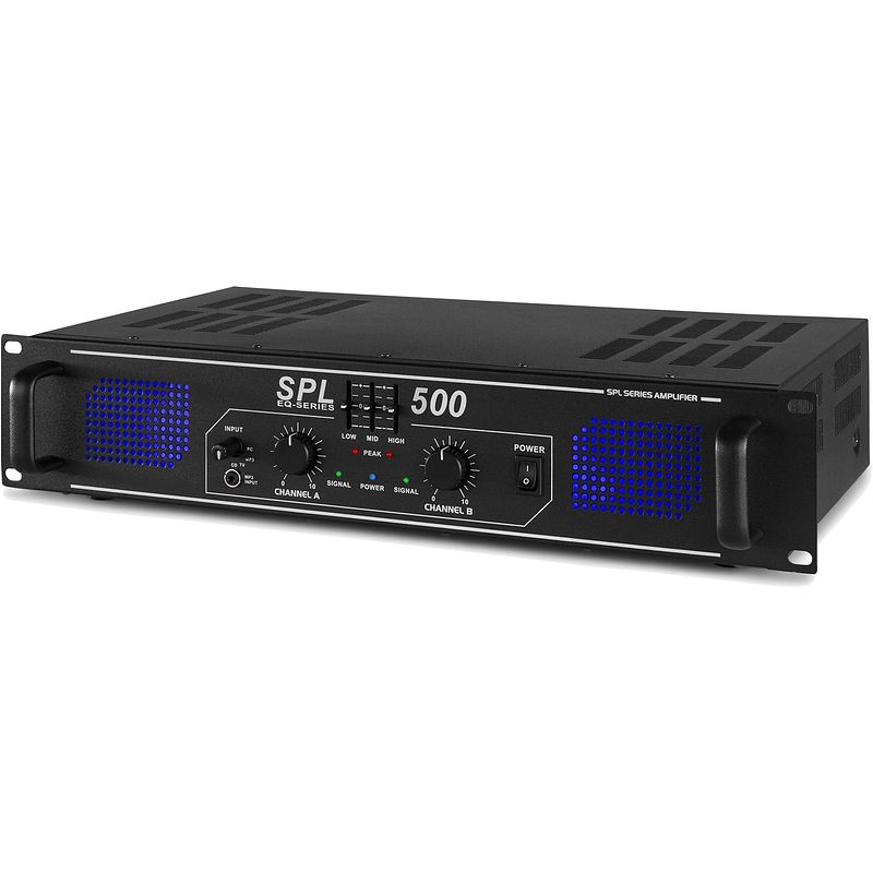 Foto van Skytec spl 500eq pa-versterker 2x 250w