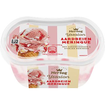 Foto van Hertog mini ijssalon aardbeien meringue 200ml bij jumbo