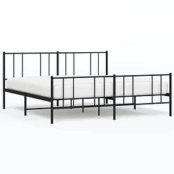 Foto van The living store bedframe klassiek - metalen constructie - metalen latten - extra opbergruimte - 207 x 198 x 90 cm