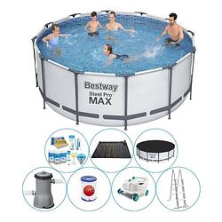 Foto van Bestway steel pro max rond 366x122 cm - zwembad bundel